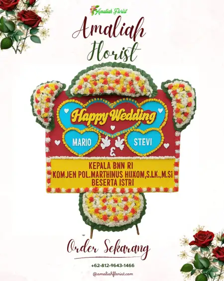 Papan Bunga Pernikahan Tuminting